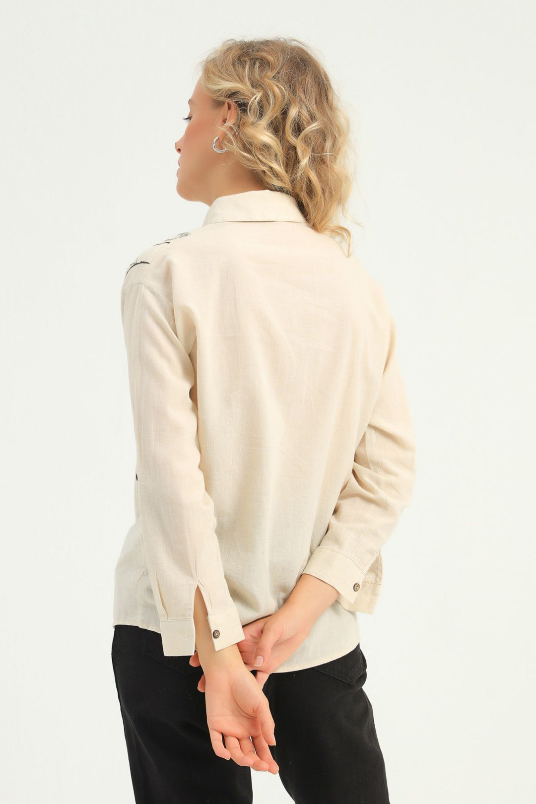 Embroidered Shirt Natural