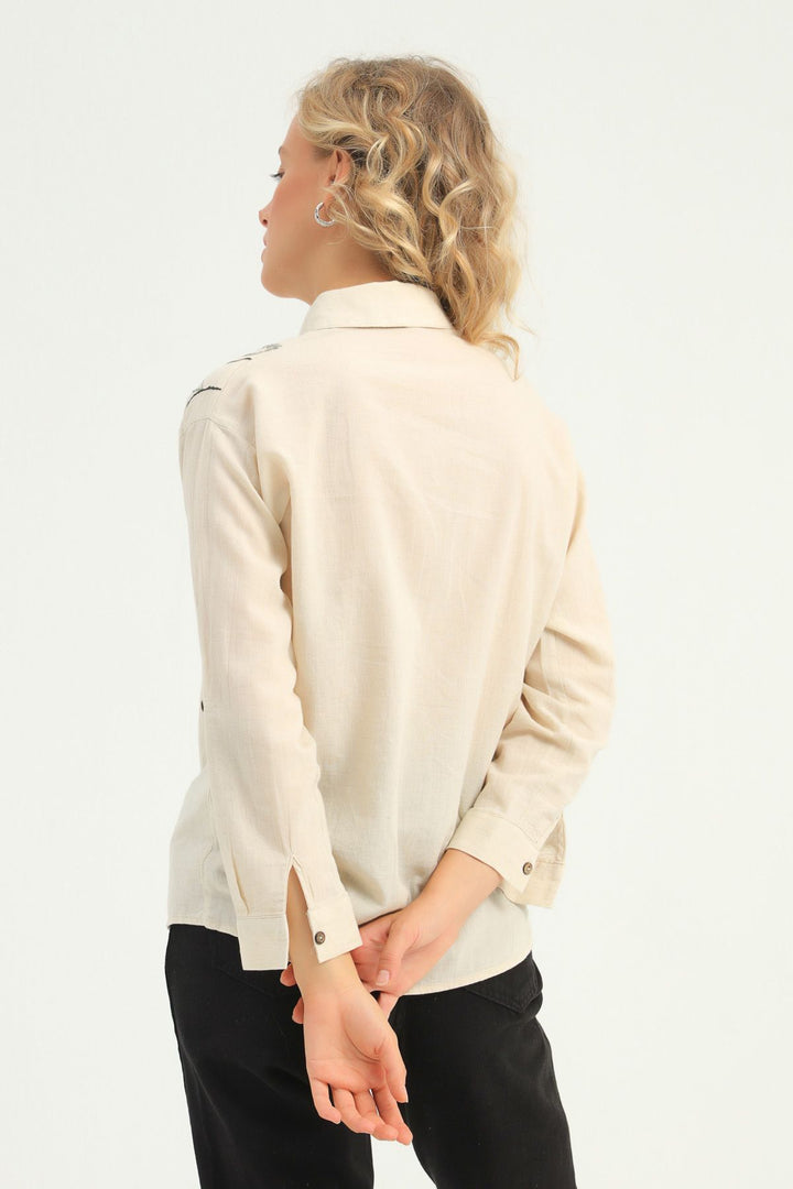 Embroidered Shirt Natural