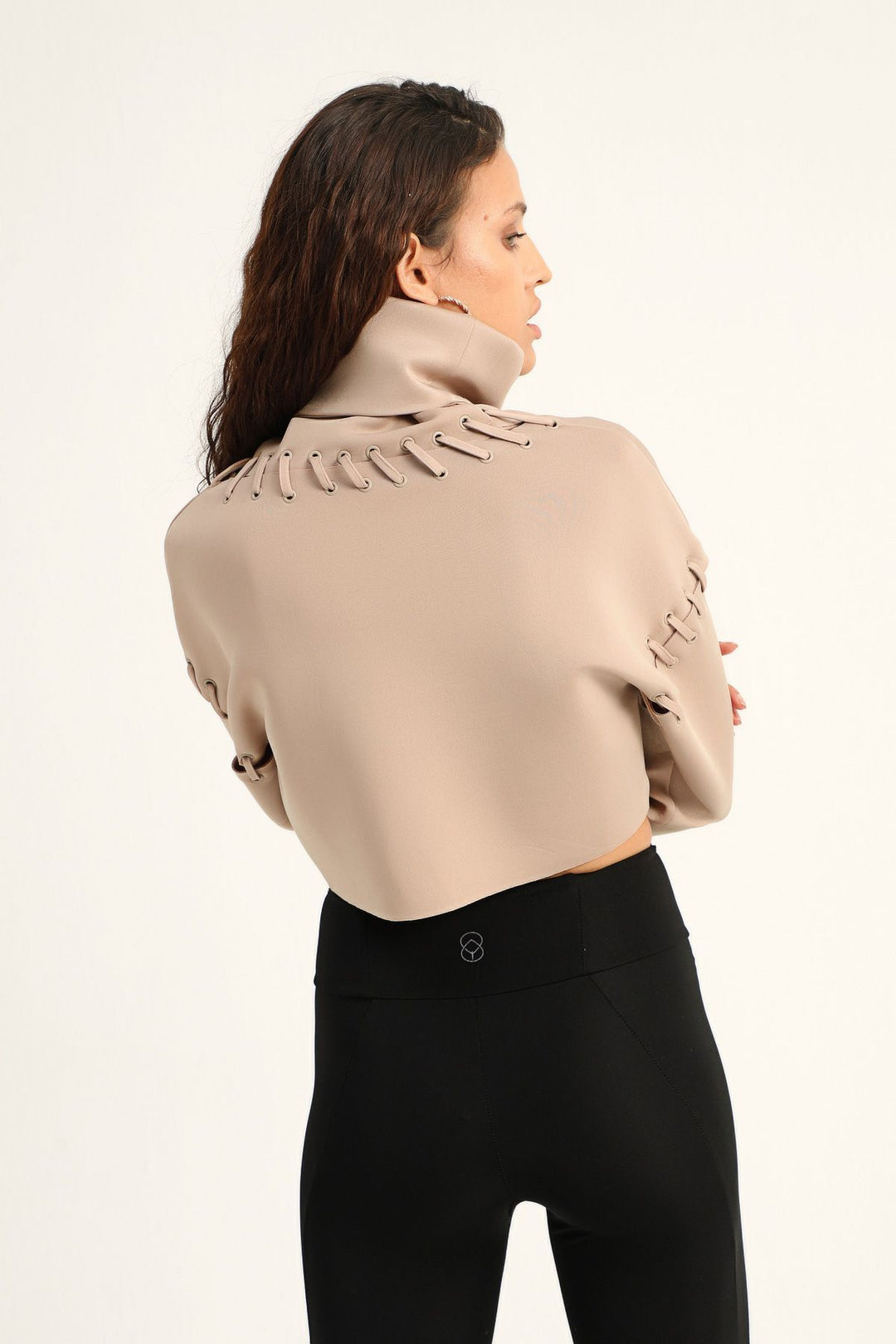 Diver Fabric Bird Eye Sweatshirt Mink