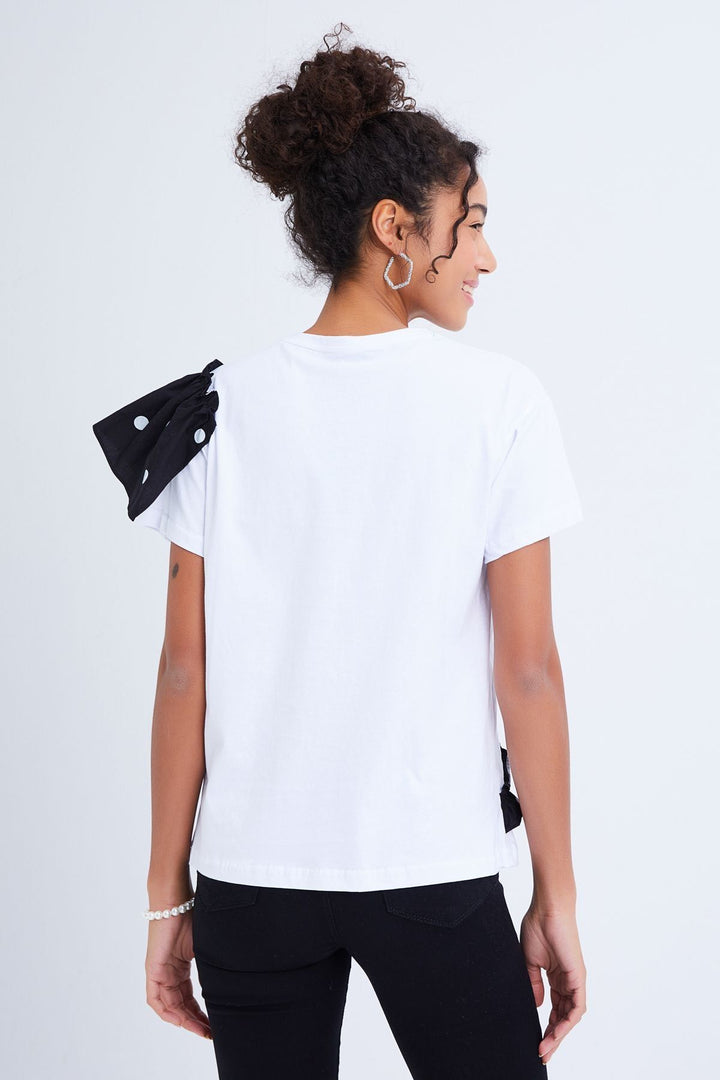 Fırfırlı Tişört Siyah