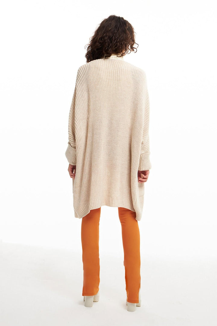 Oversize Pocket Cardigan Stone