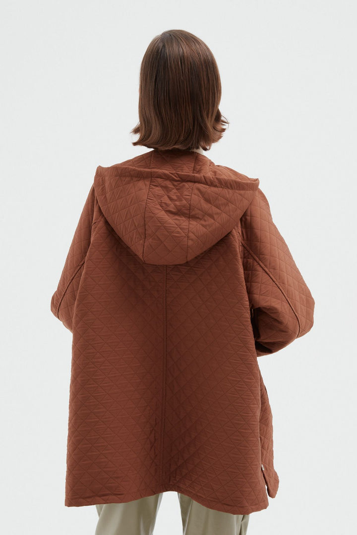 Oversize Quilted Coat Camel