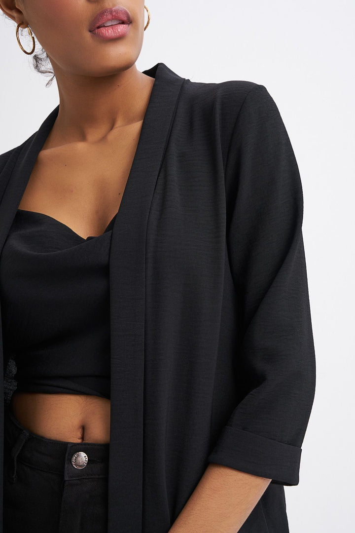 Şal Yaka Ceket Siyah