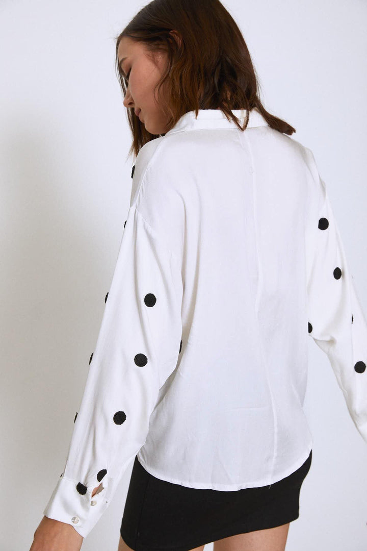 Polka Dot Shirt Black