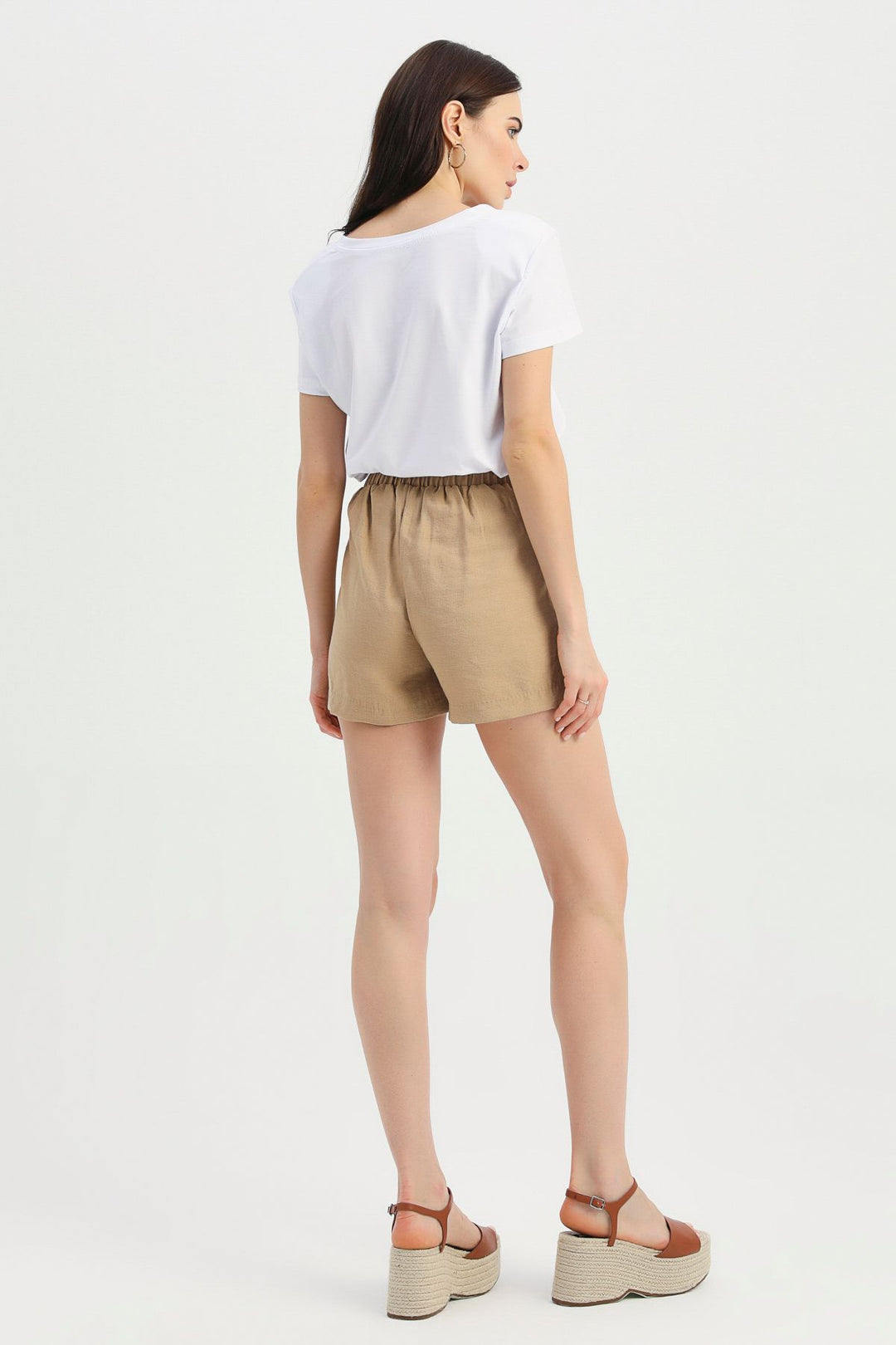 Belted Shorts Camel