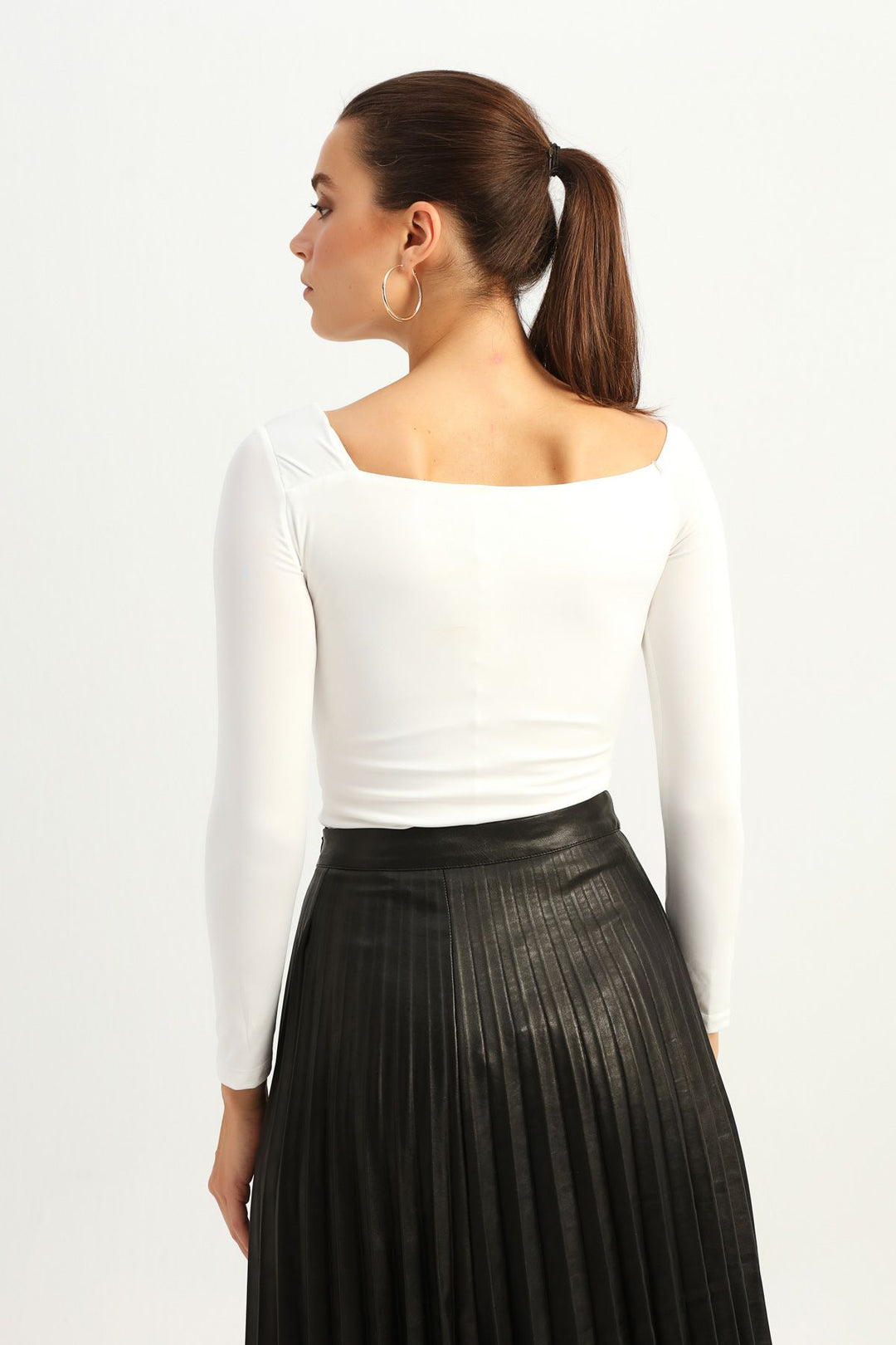 Square Neck Bodysuit Ecru