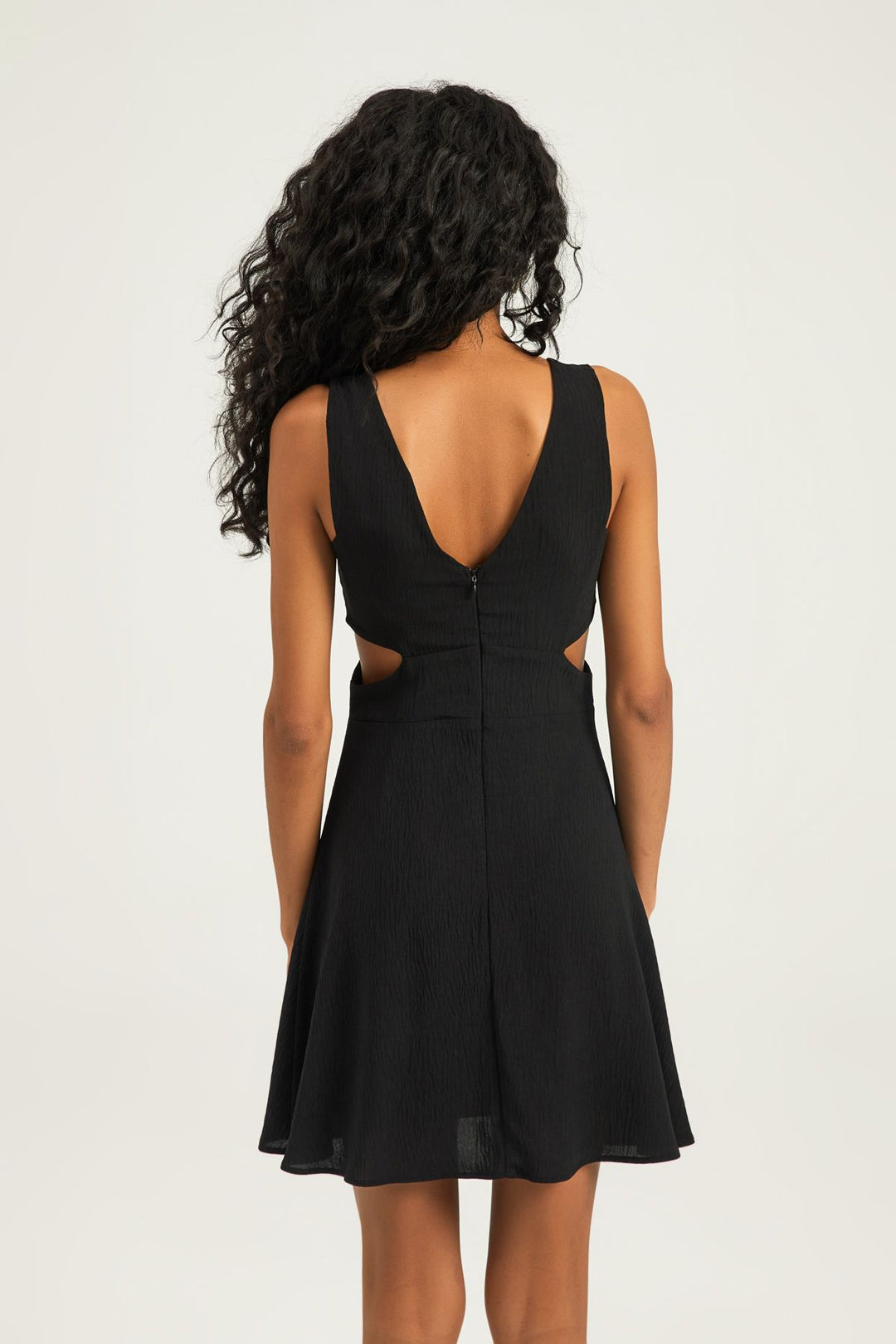 Cut Out Mini Dress Black