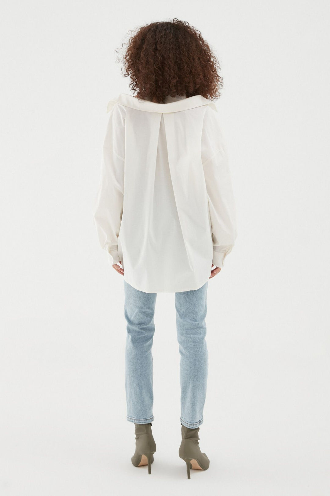 Body Detailed Oversize Shirt Ecru
