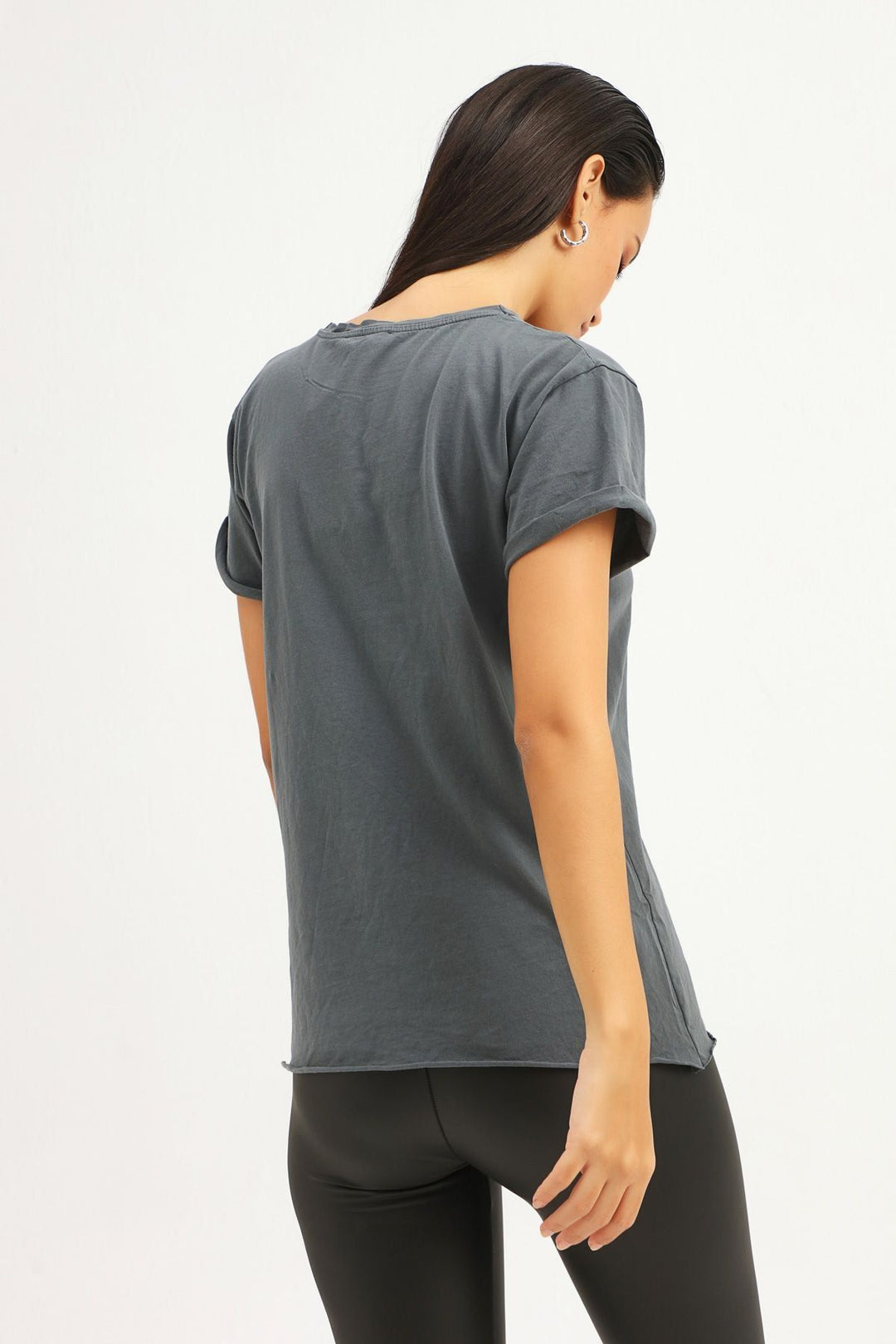 Embroidered T-Shirt Anthracite