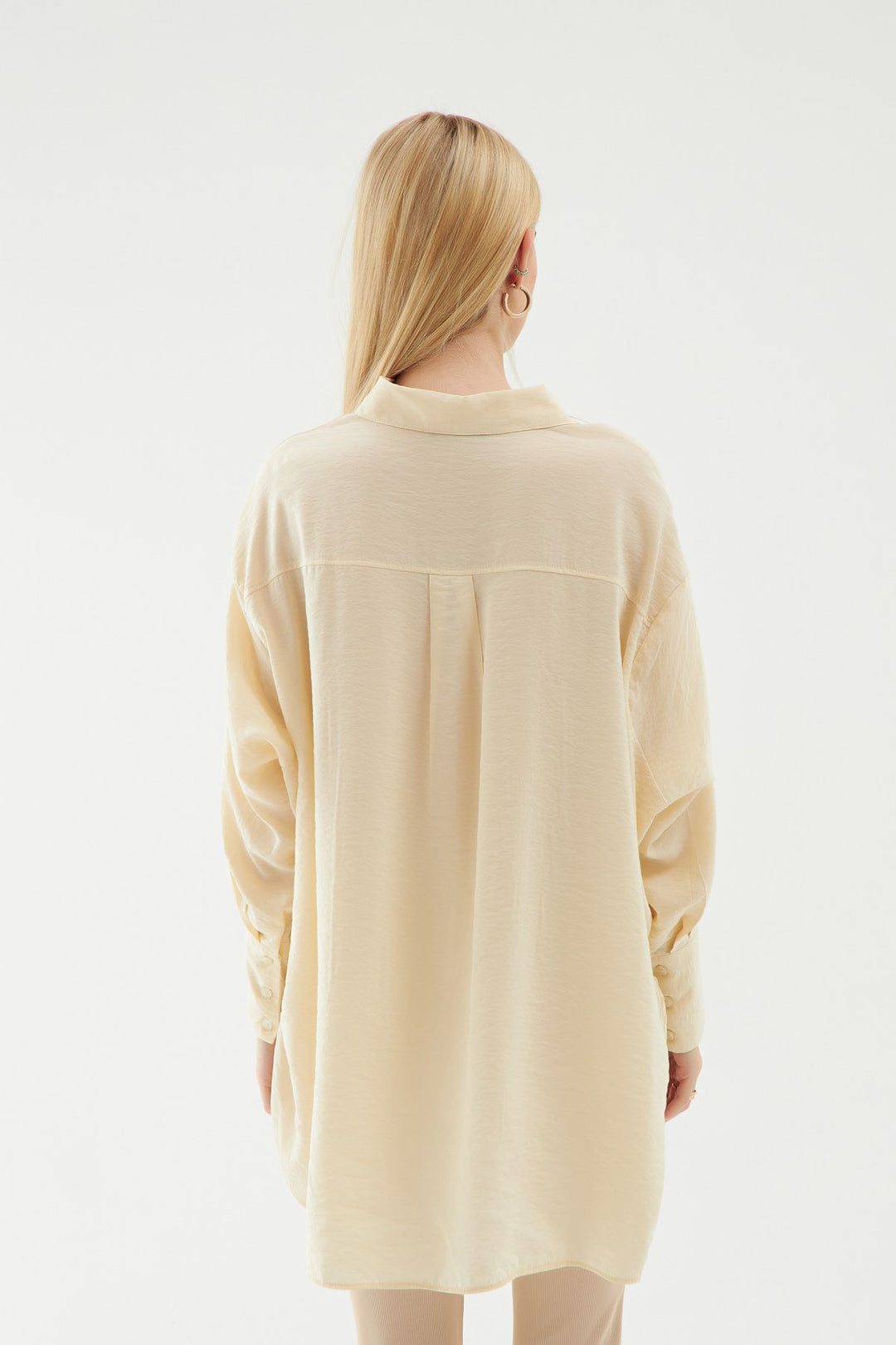 Oversize Cut Shirt Beige