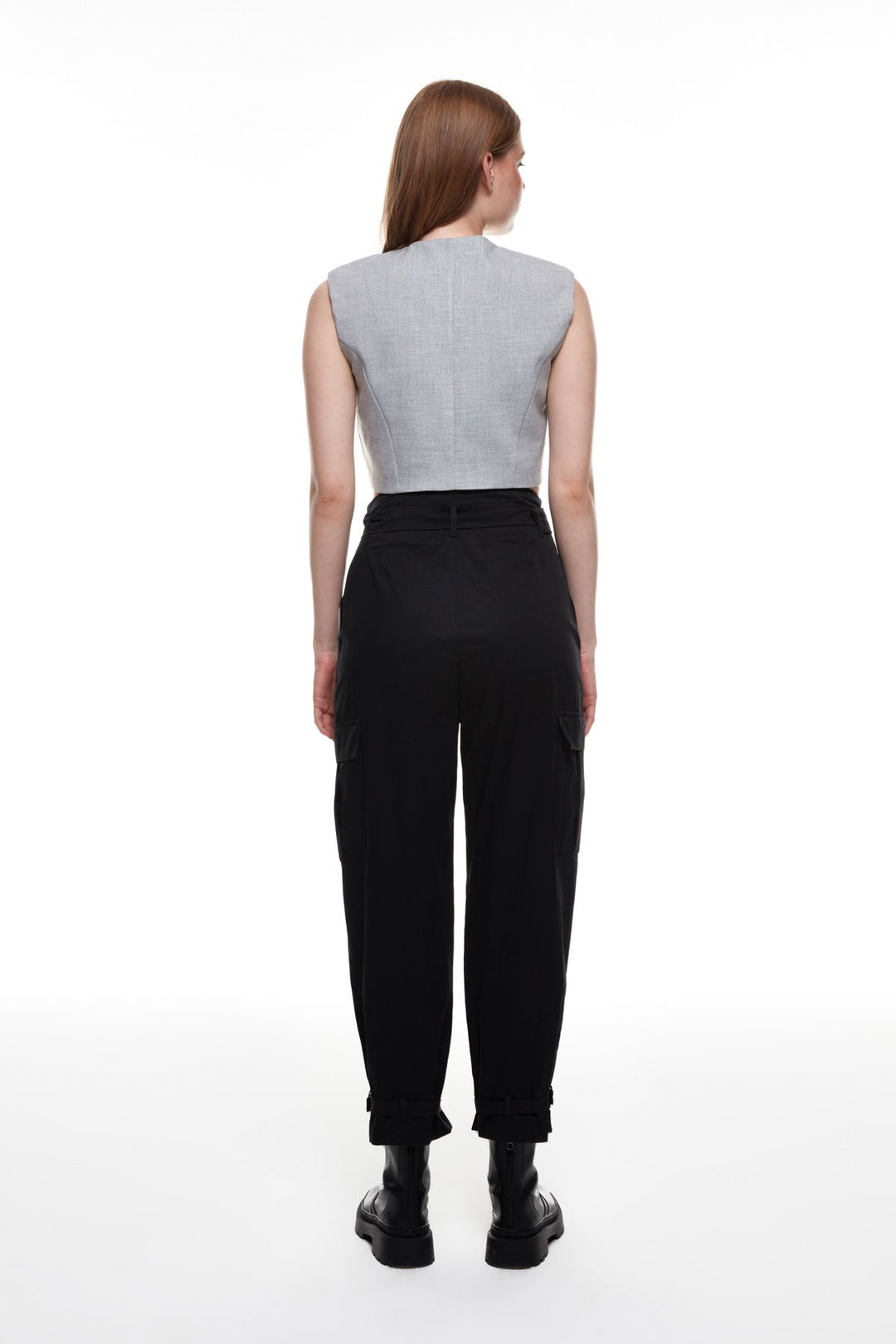 Pocket Detailed Cargo Fit Trousers Black