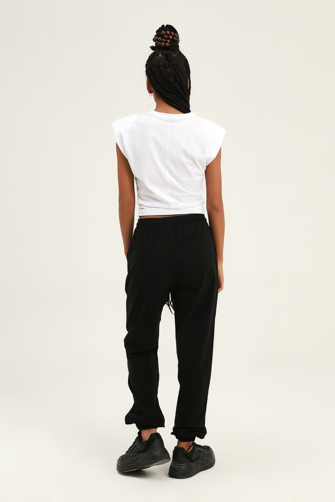 Jogger Beli Lastikli Pantolon Siyah