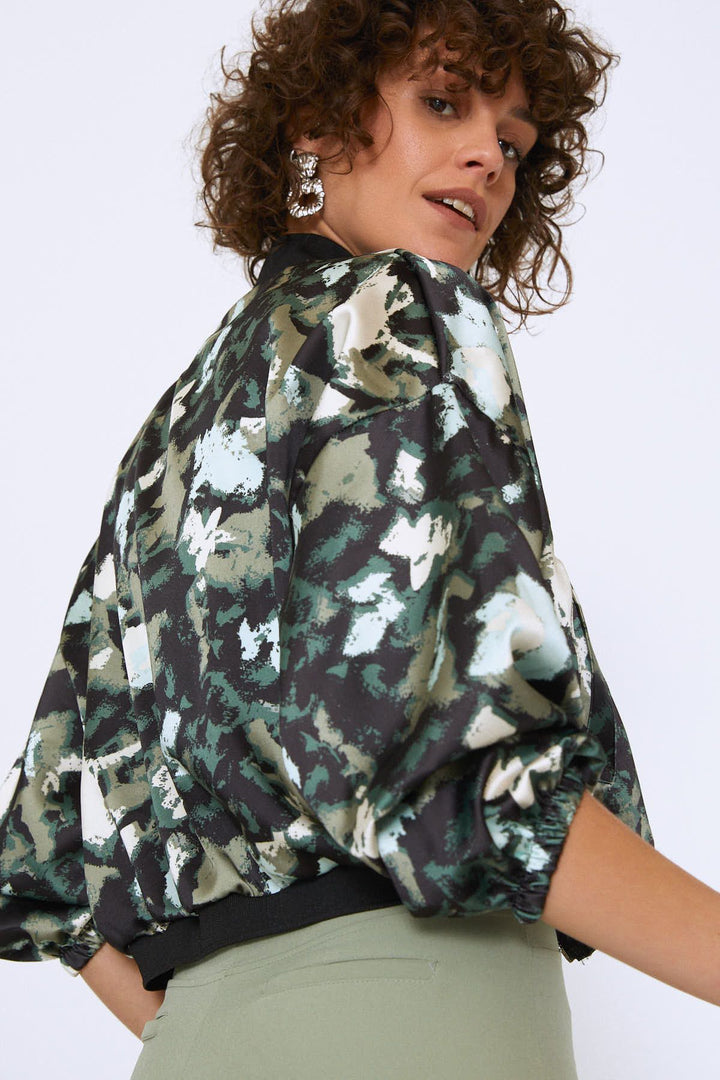 Pocket Bomber Jacket Khaki