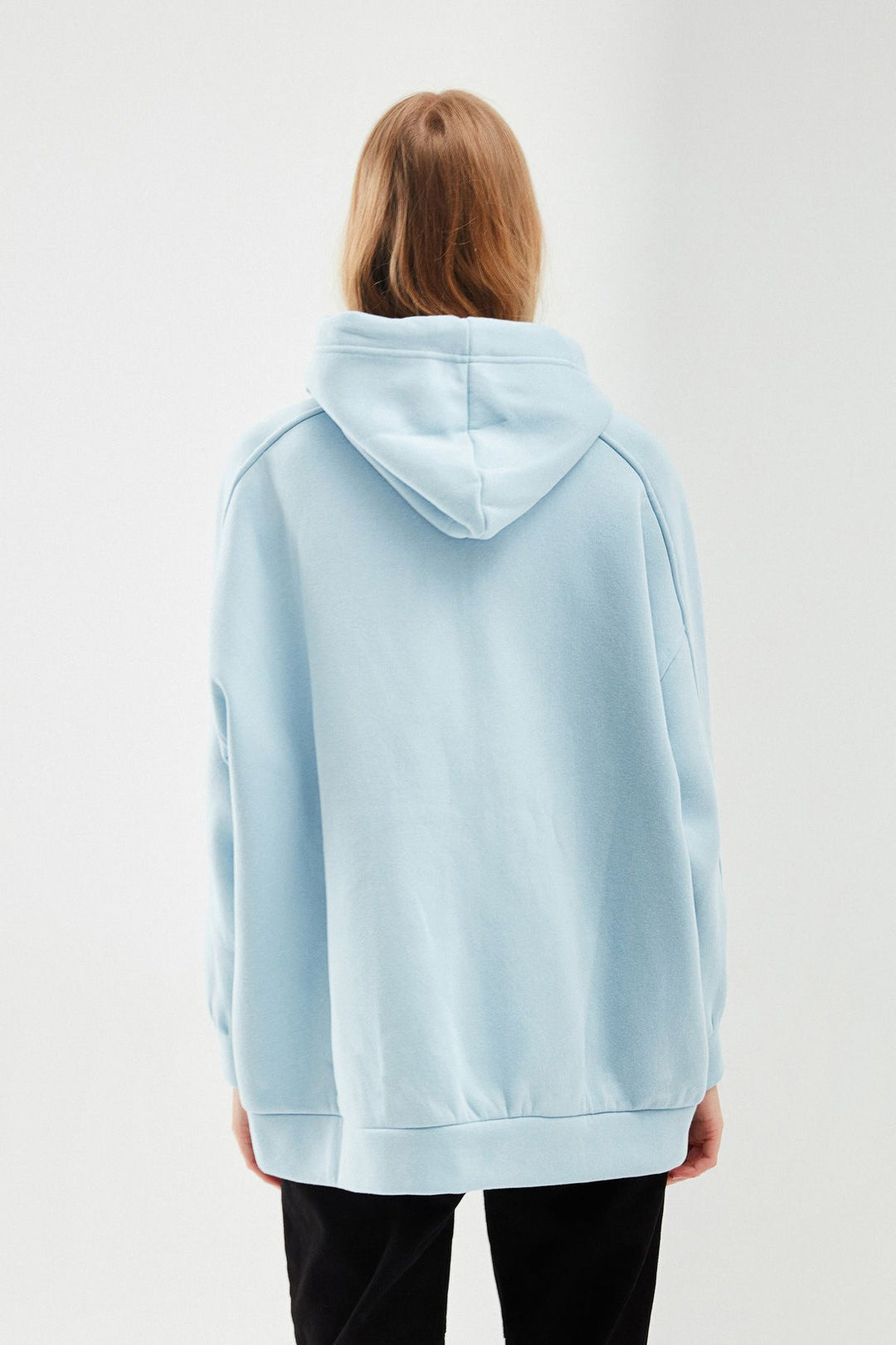 Hooded Oversize Sweatshirt Baby Blue