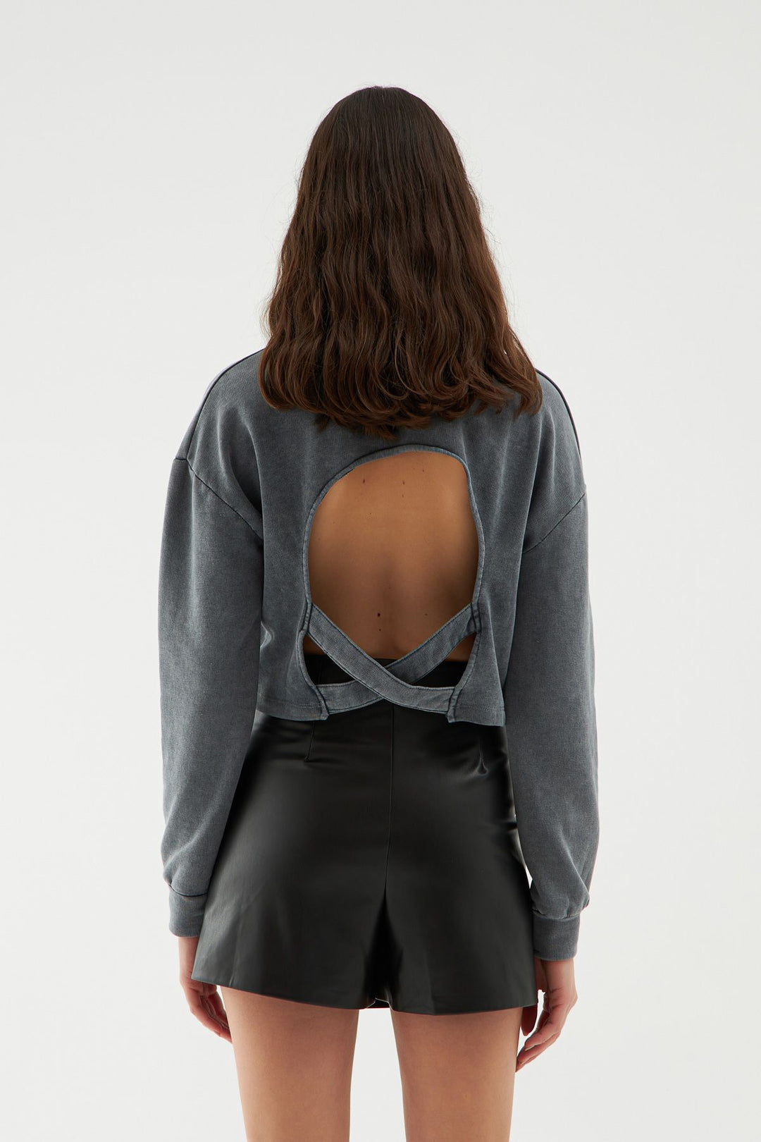 Mini Leather Short Skirt Black