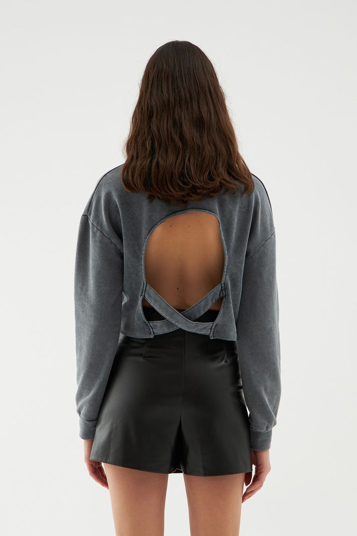 Mini Leather Short Skirt Black