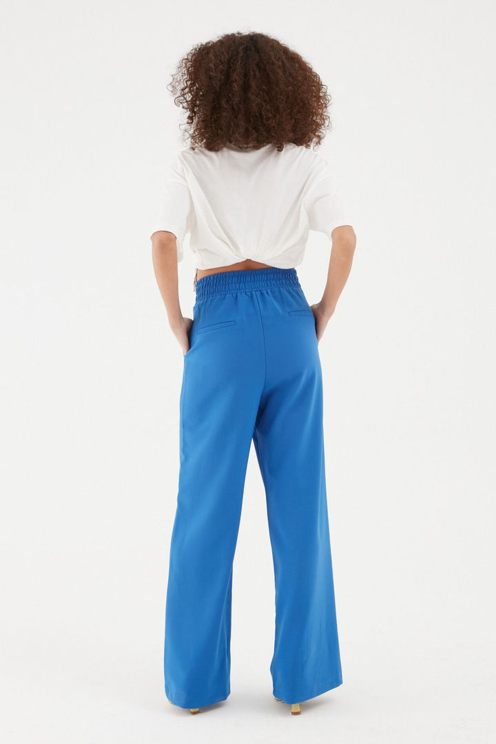 Beli Lastikli Bol Paça Pantolon Sax