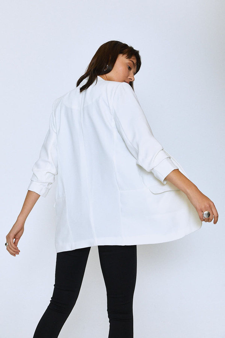 Şal Yaka Blazer Ceket Ekru