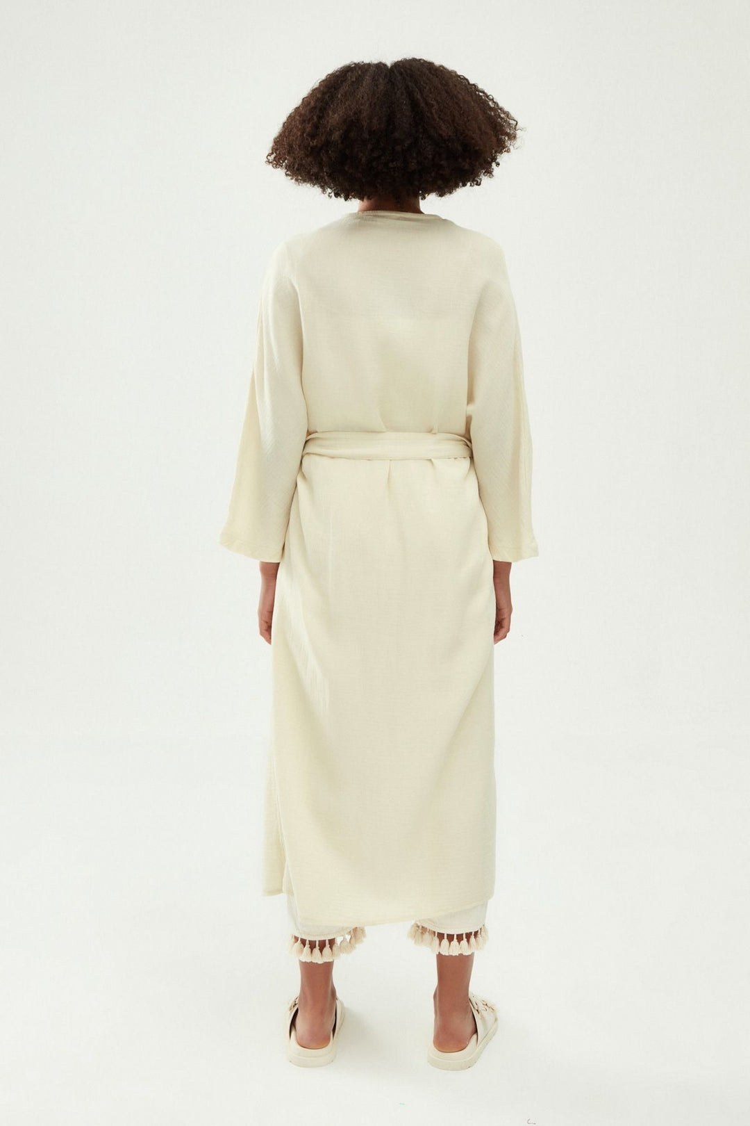 Nakış Detaylı Kimono Naturel