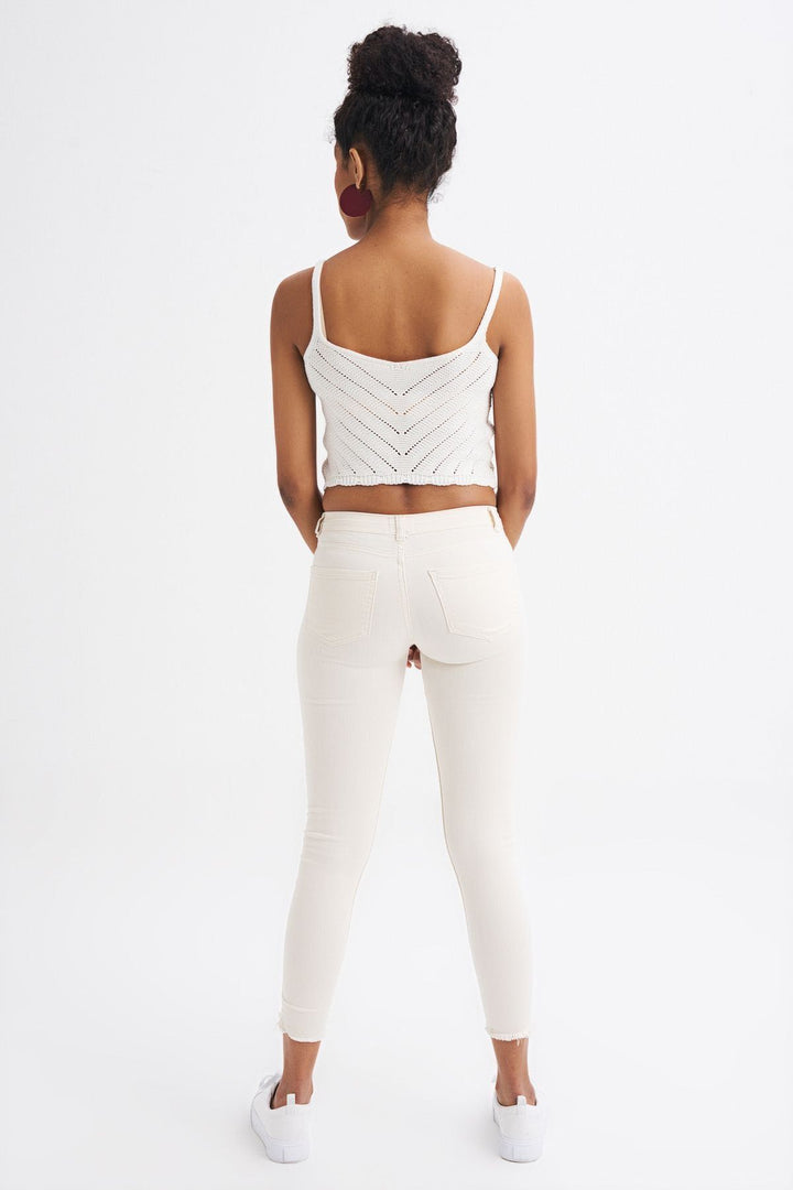 Pocket Skinny Pants Bone