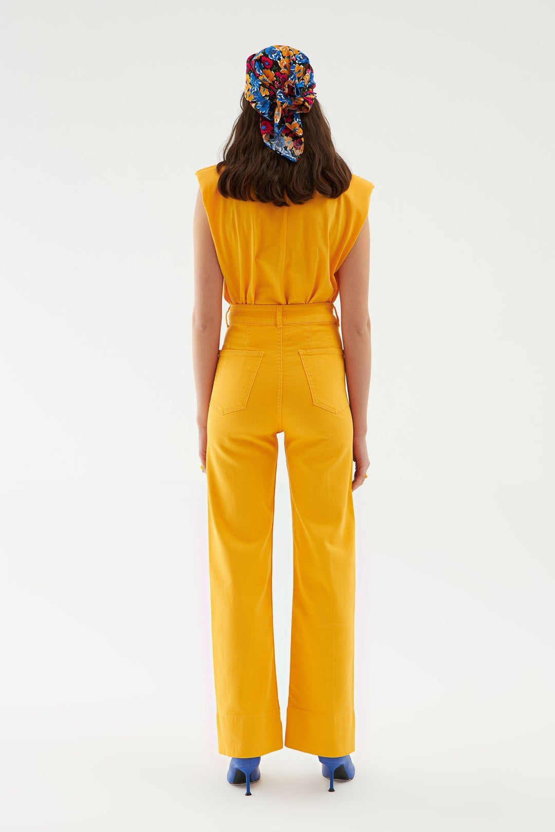 Bol Paça Gabardin Pantolon Turuncu