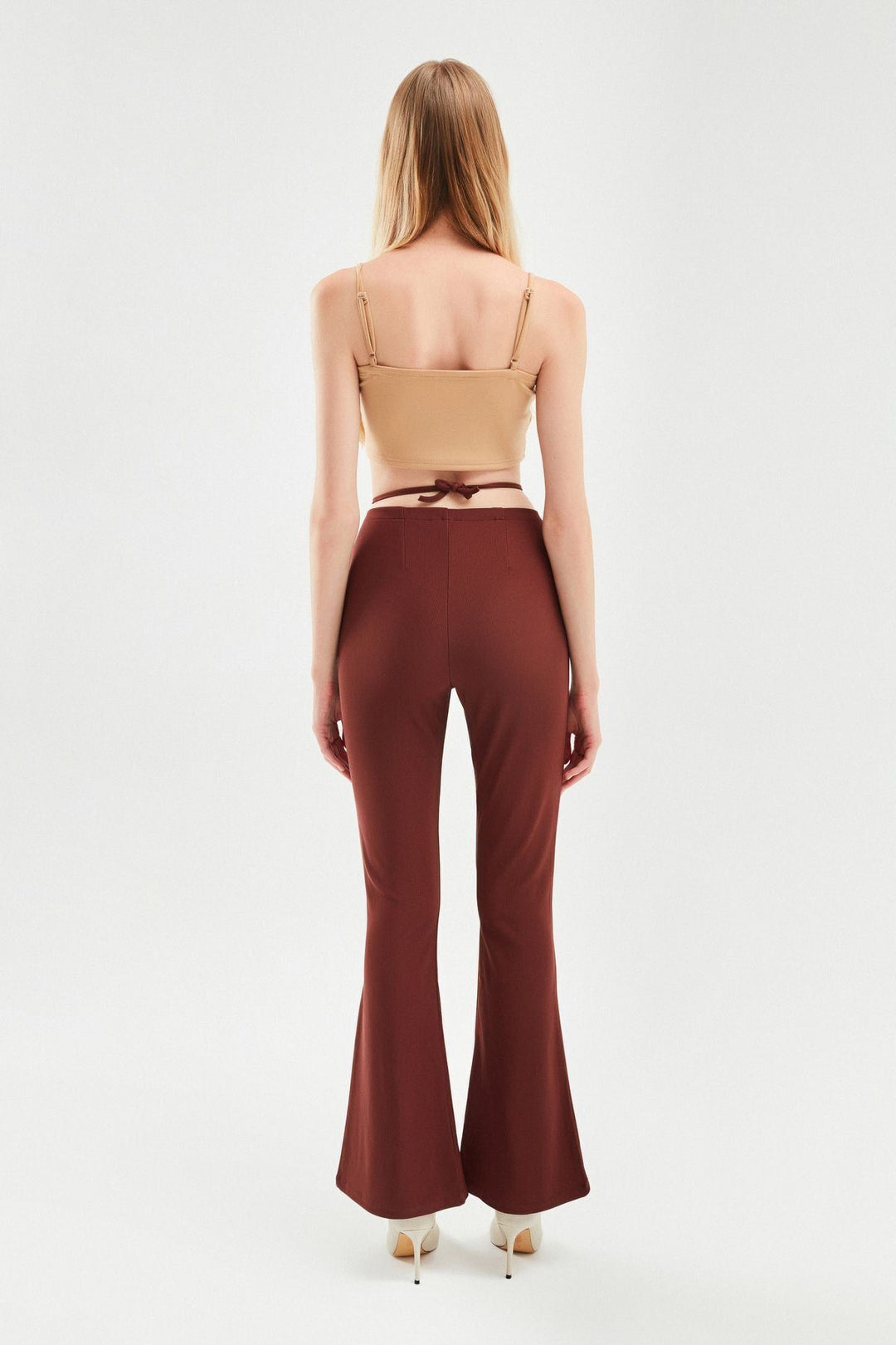 Flared Trousers Brown