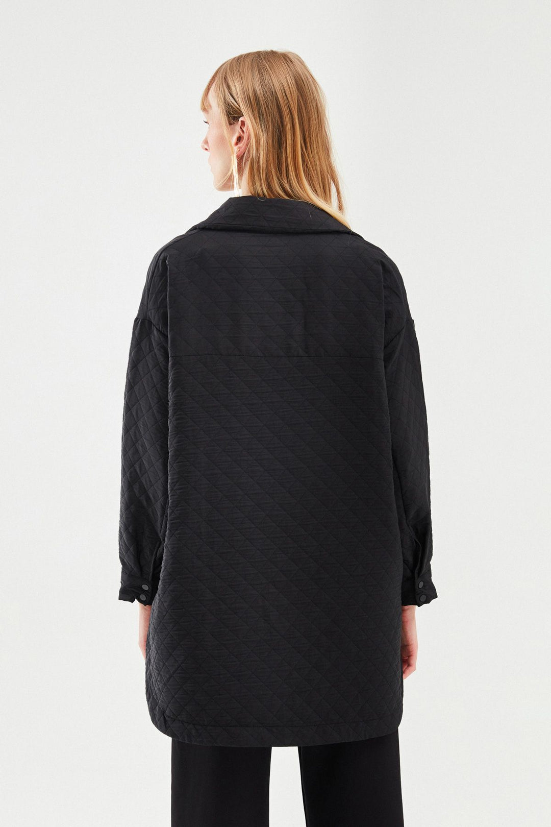 Oversize Quilted Jacket Black
