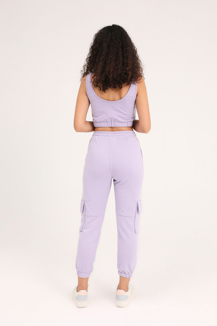 Cargo Pocket Jogger Tracksuit Lilac