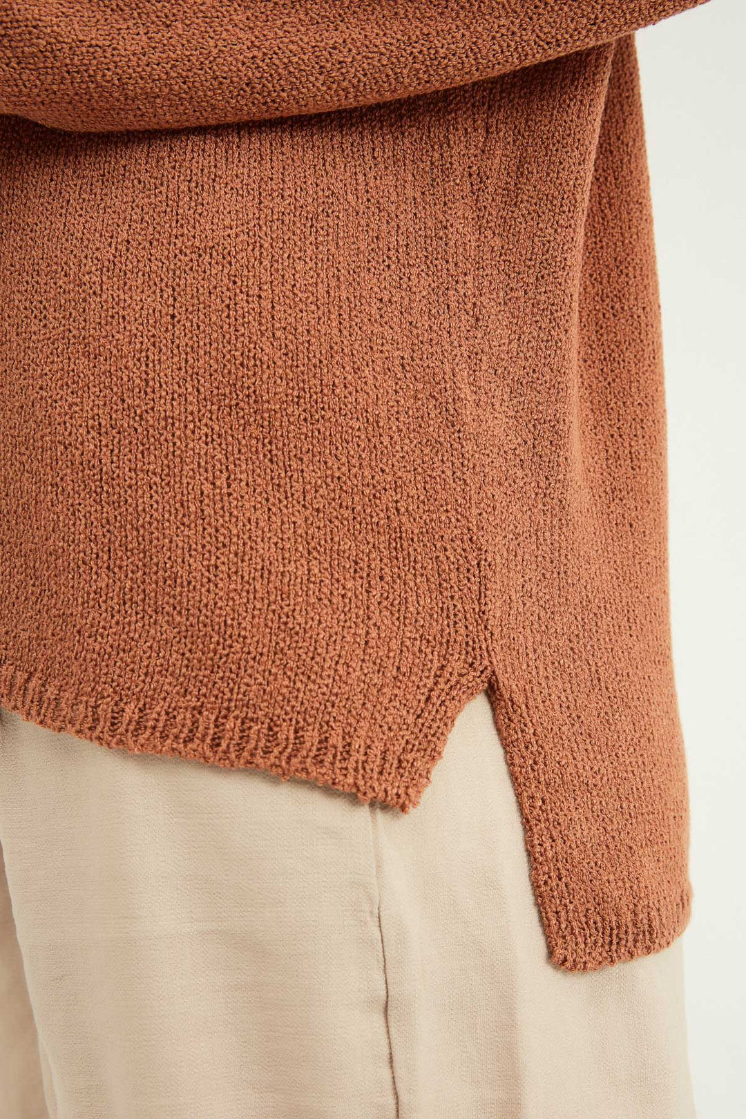 Pocket Detailed Knitwear Copper