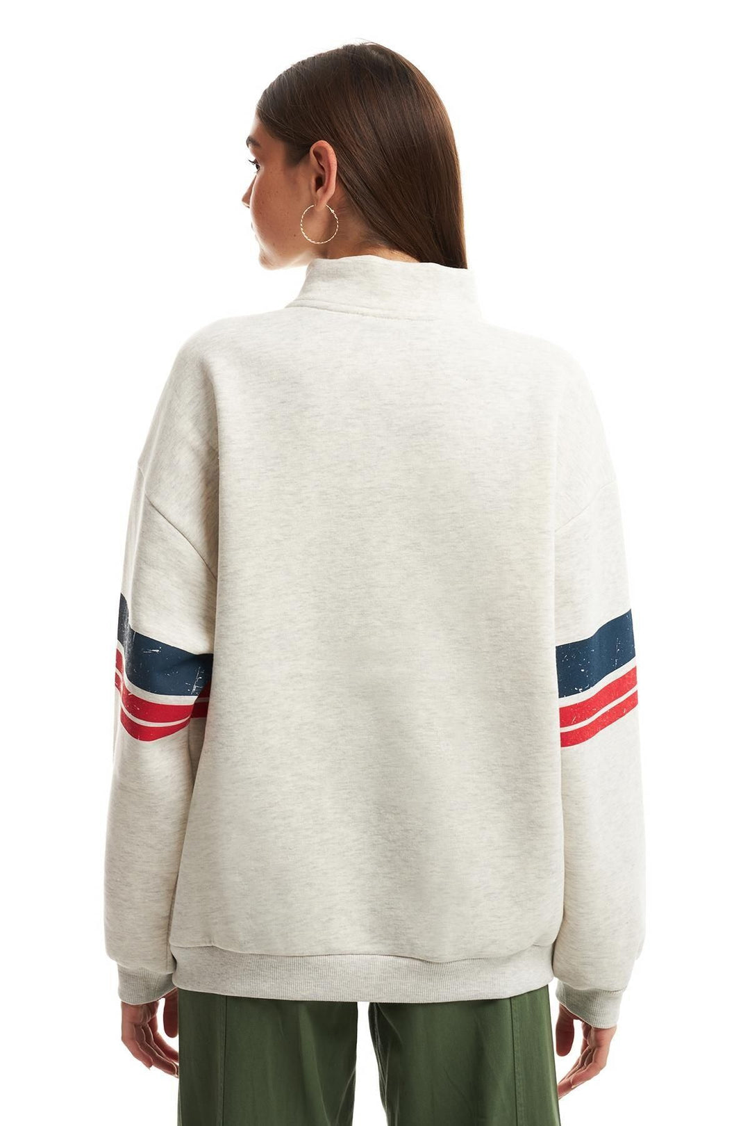 Color Printed Sweatshirt Gray