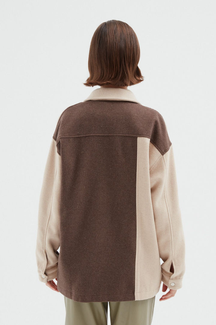 Blocky Cachet Shirt Beige