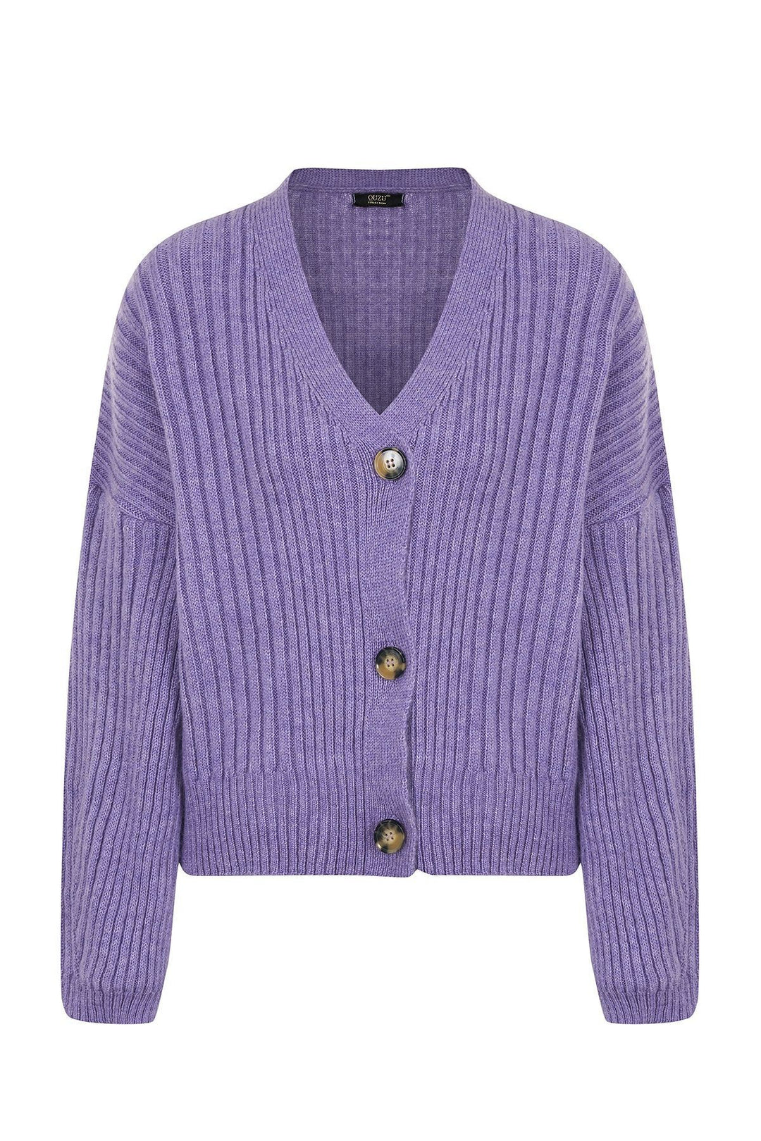 Buttoned Cardigan Lilac