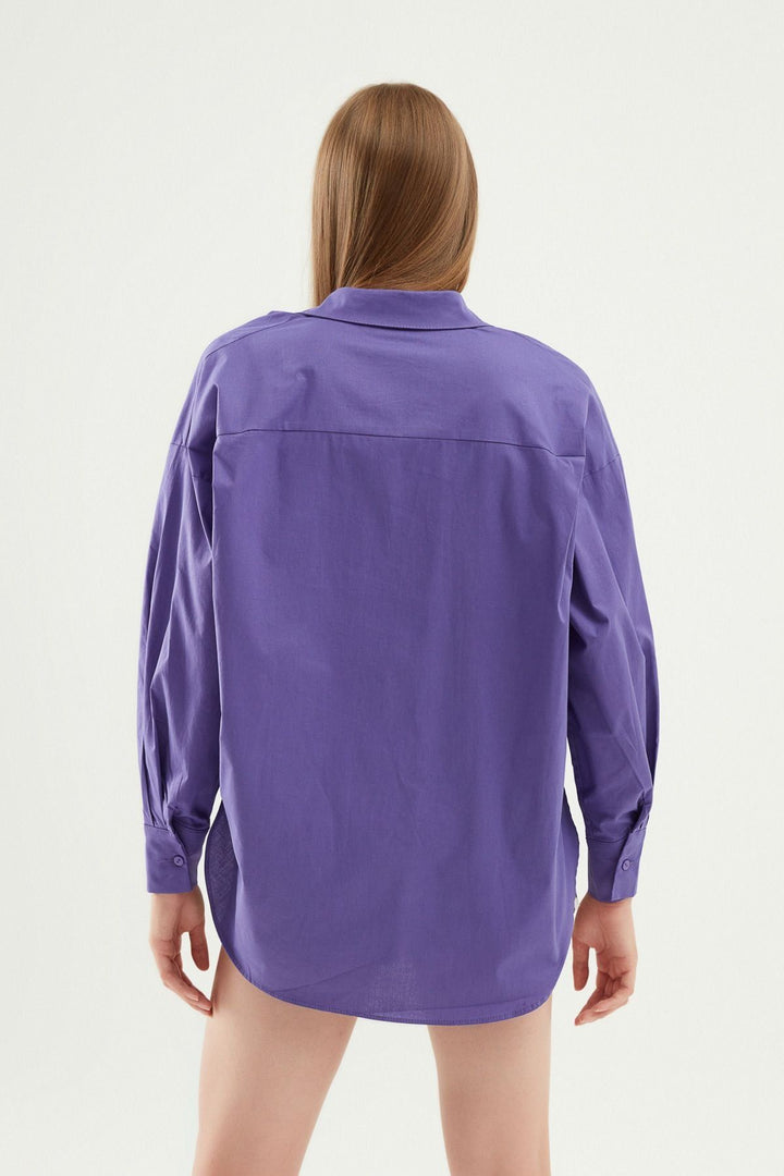 Oversize Basic Shirt Purple