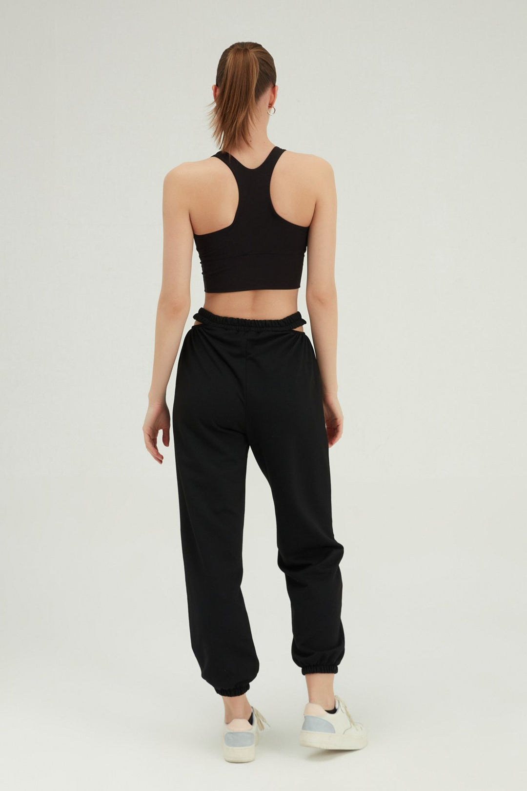 Low-cut Jogger Pants Black