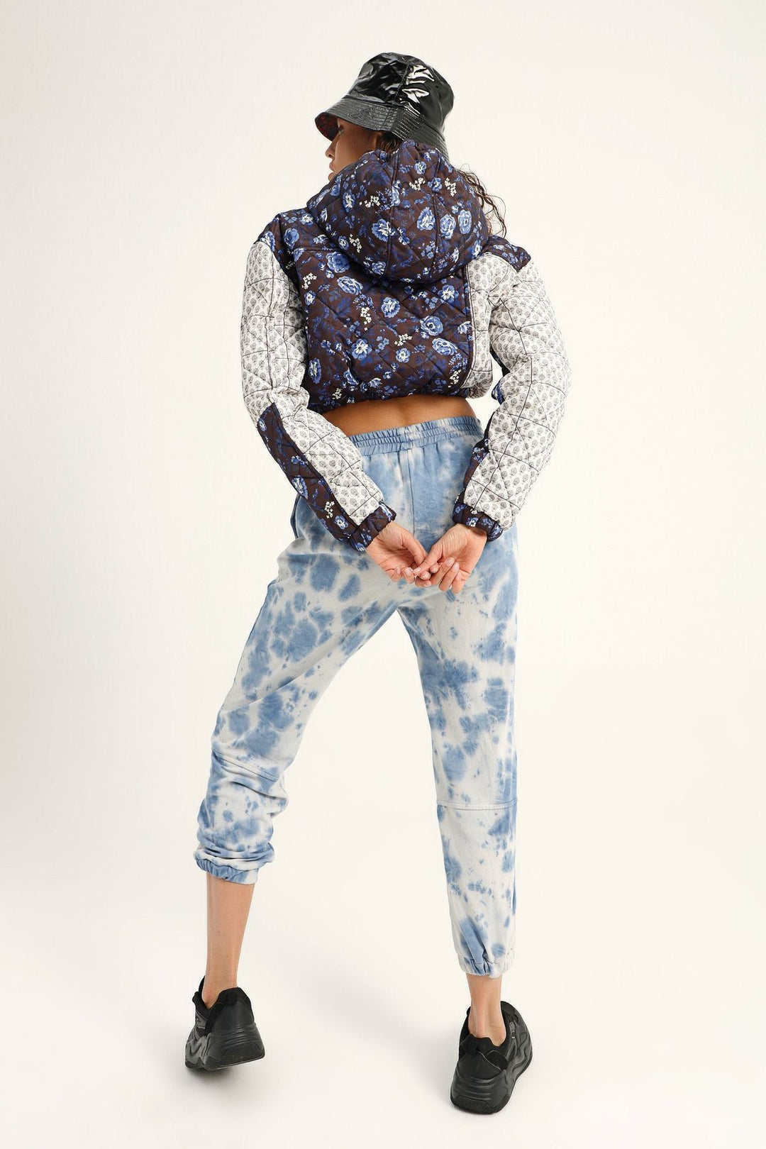 Desenlii Kapüşonlu Bomber Mont Lacivert