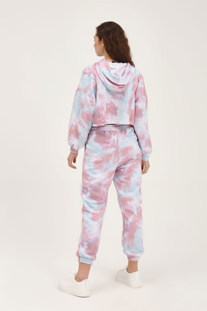 Batik Patterned Tracksuit Lilac