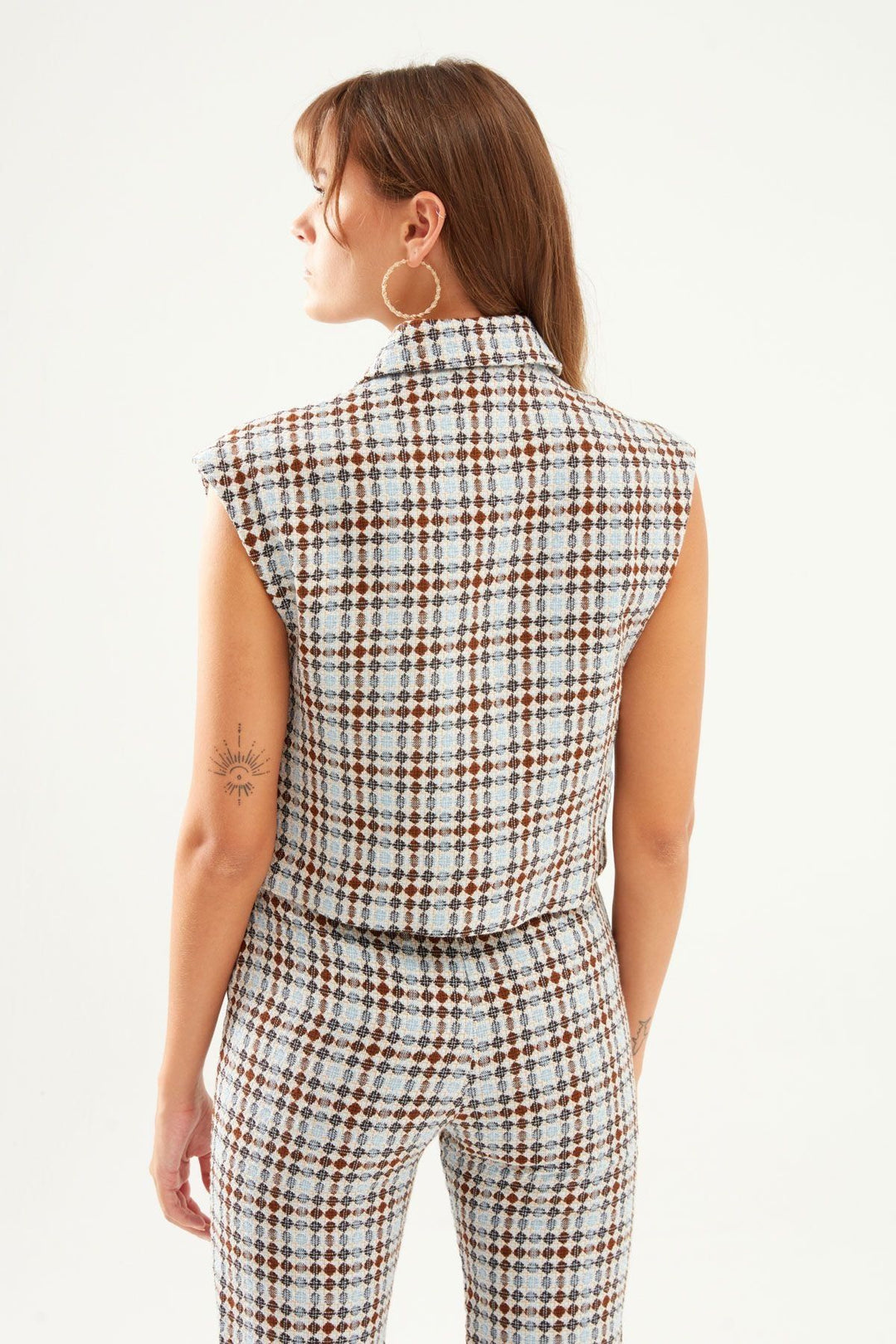 Buttoned Vest Jacket Blue