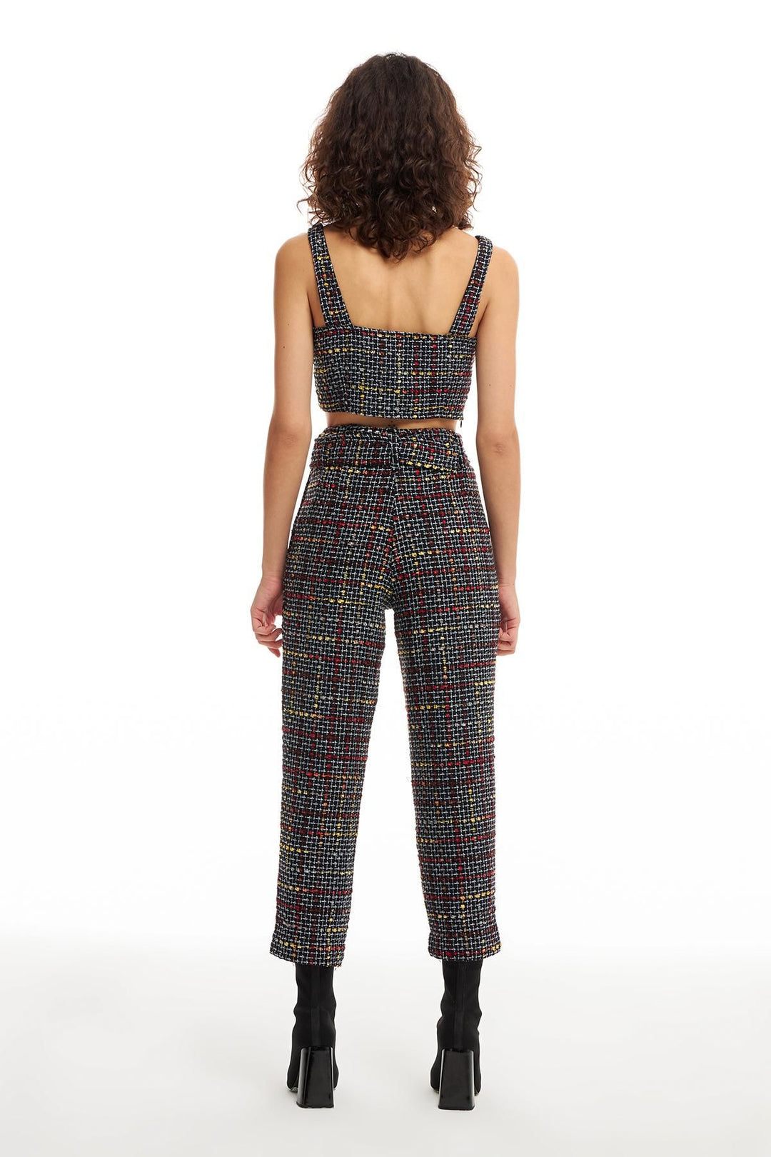 Kemerli Tüvit Pantolon Siyah