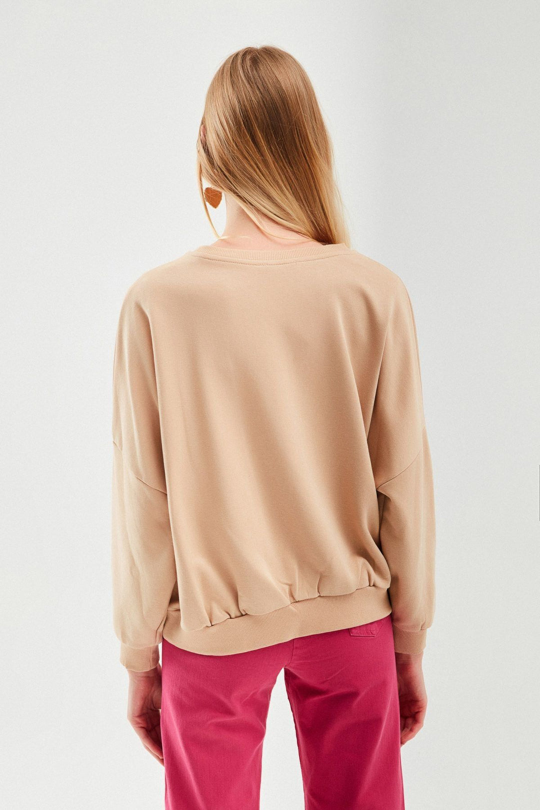 Printed Sweatshirt Beige