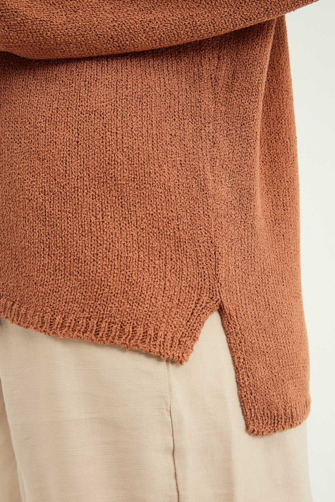 Pocket Detailed Knitwear Copper