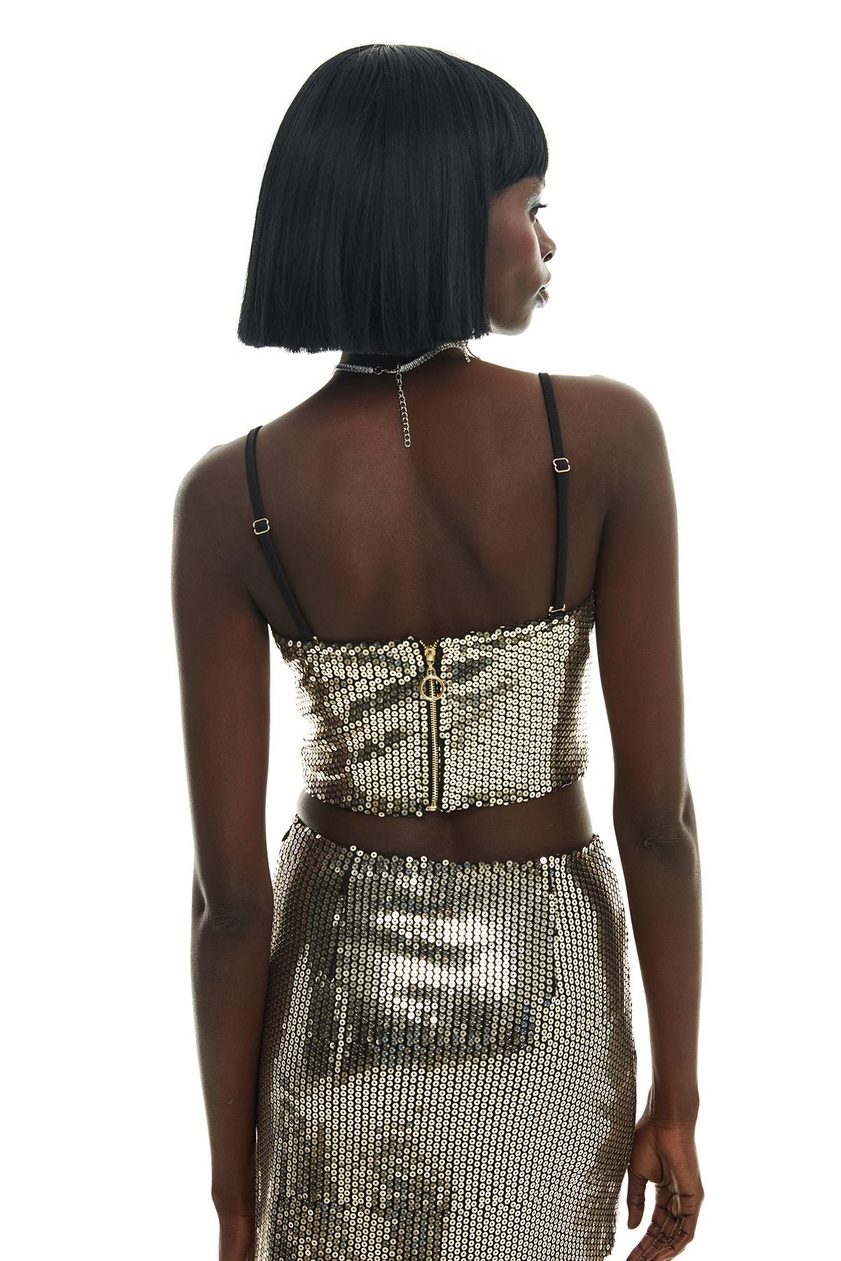 Sequined Bustier Stone