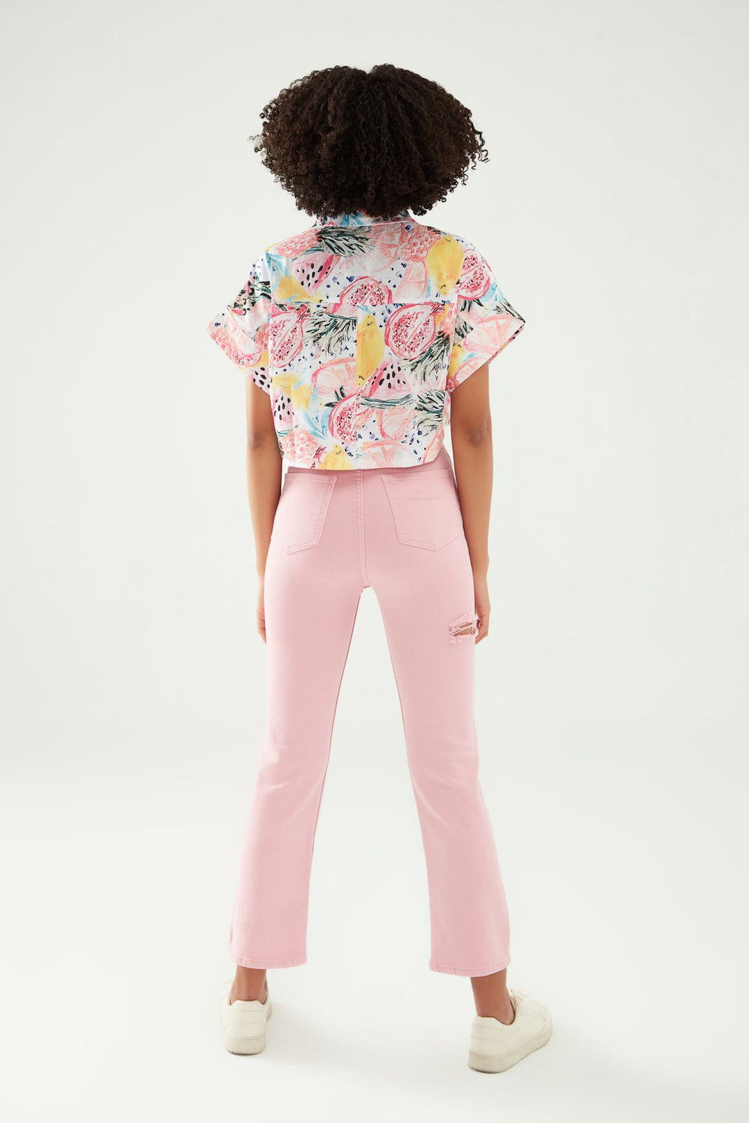 Ripped Detailed Jeans Candy Pink