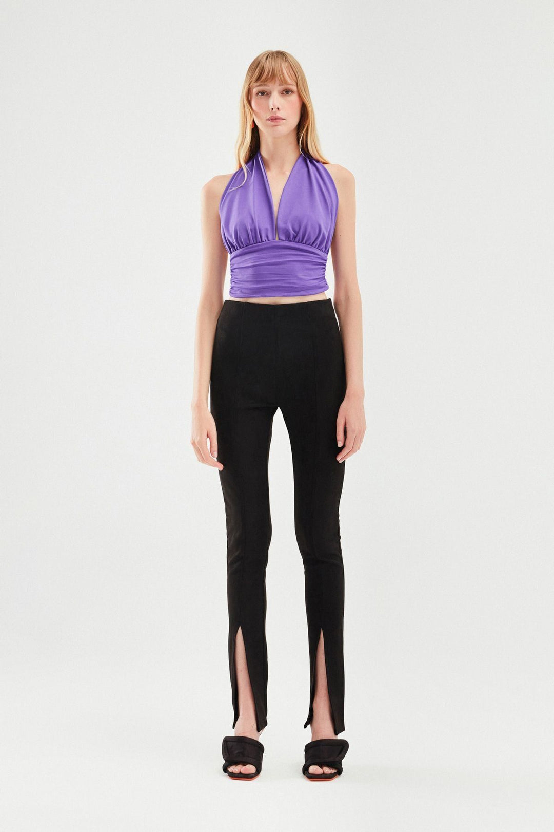 Decollete Blouse Purple