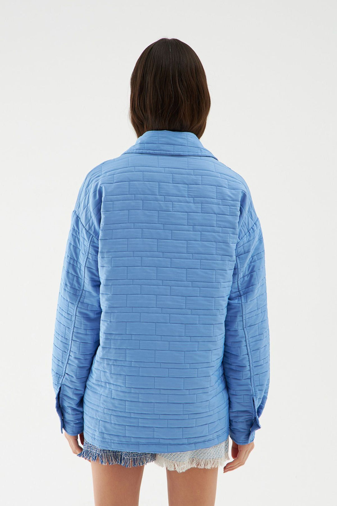 Pocket Quilted Jacket Blue