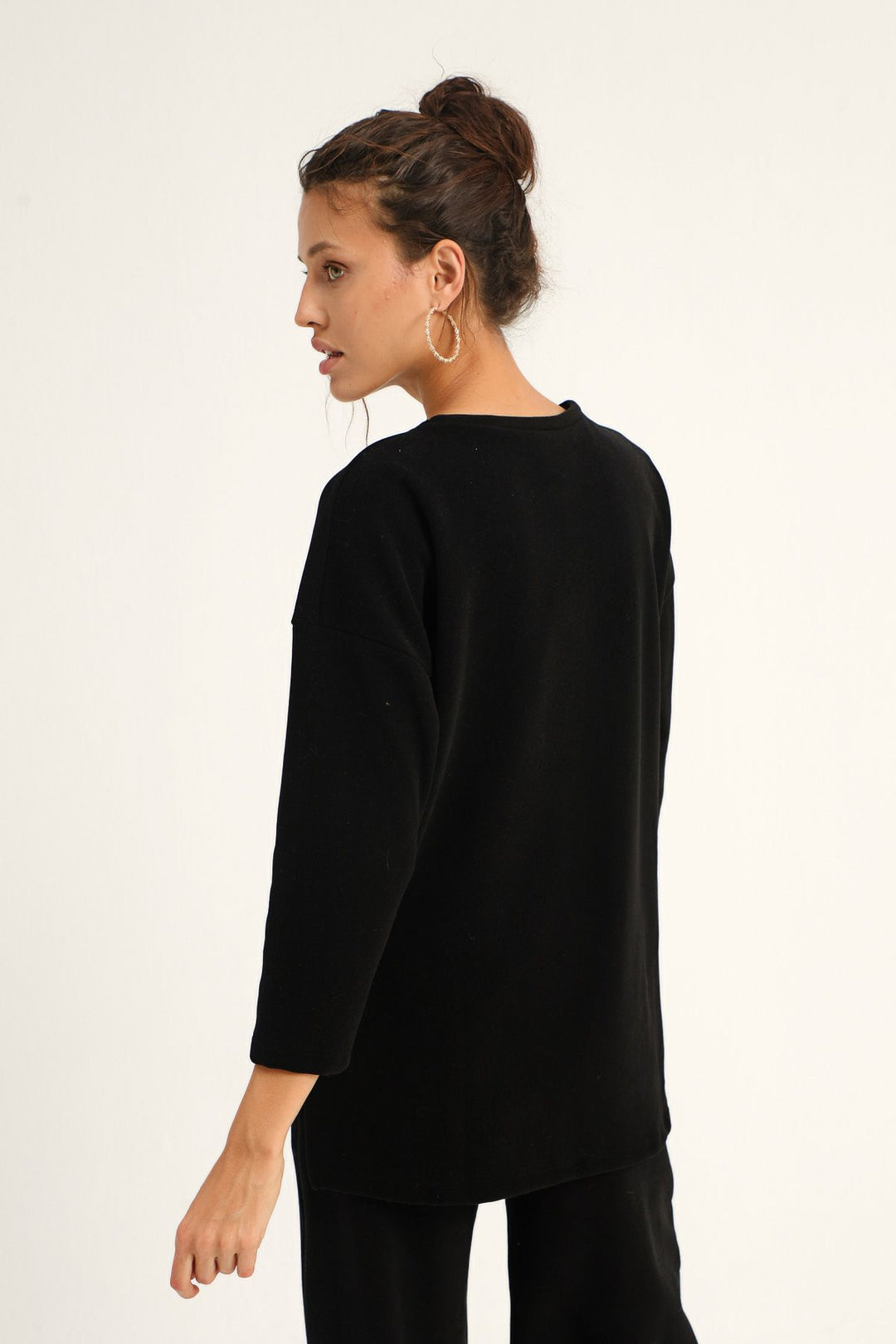 Basic Long Sweatshirt Black