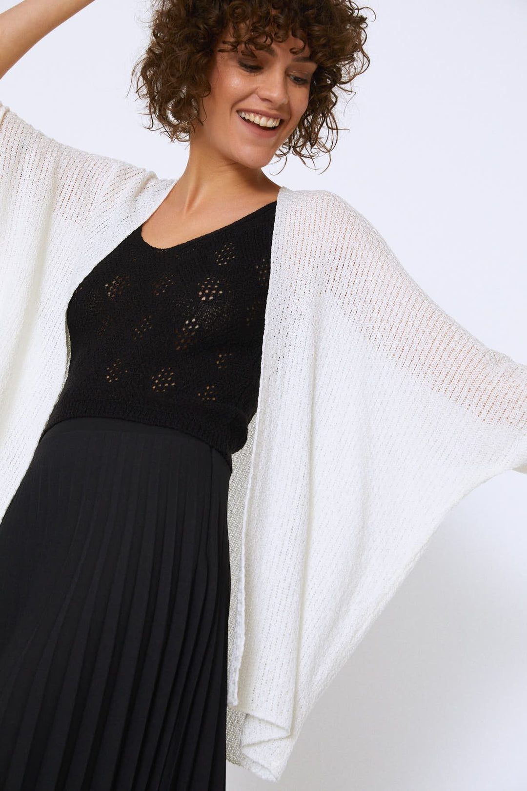 Loose Knitwear Cardigan Ecru