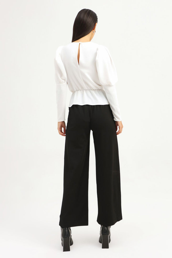 Balloon Sleeve Blouse Ecru