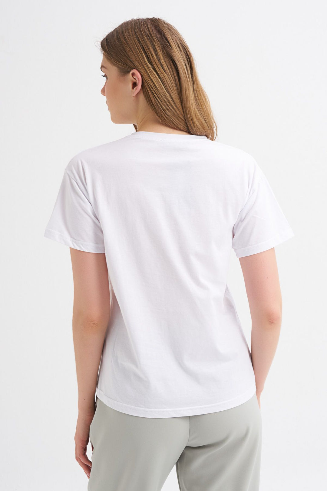 Baskılı Tişört Beyaz