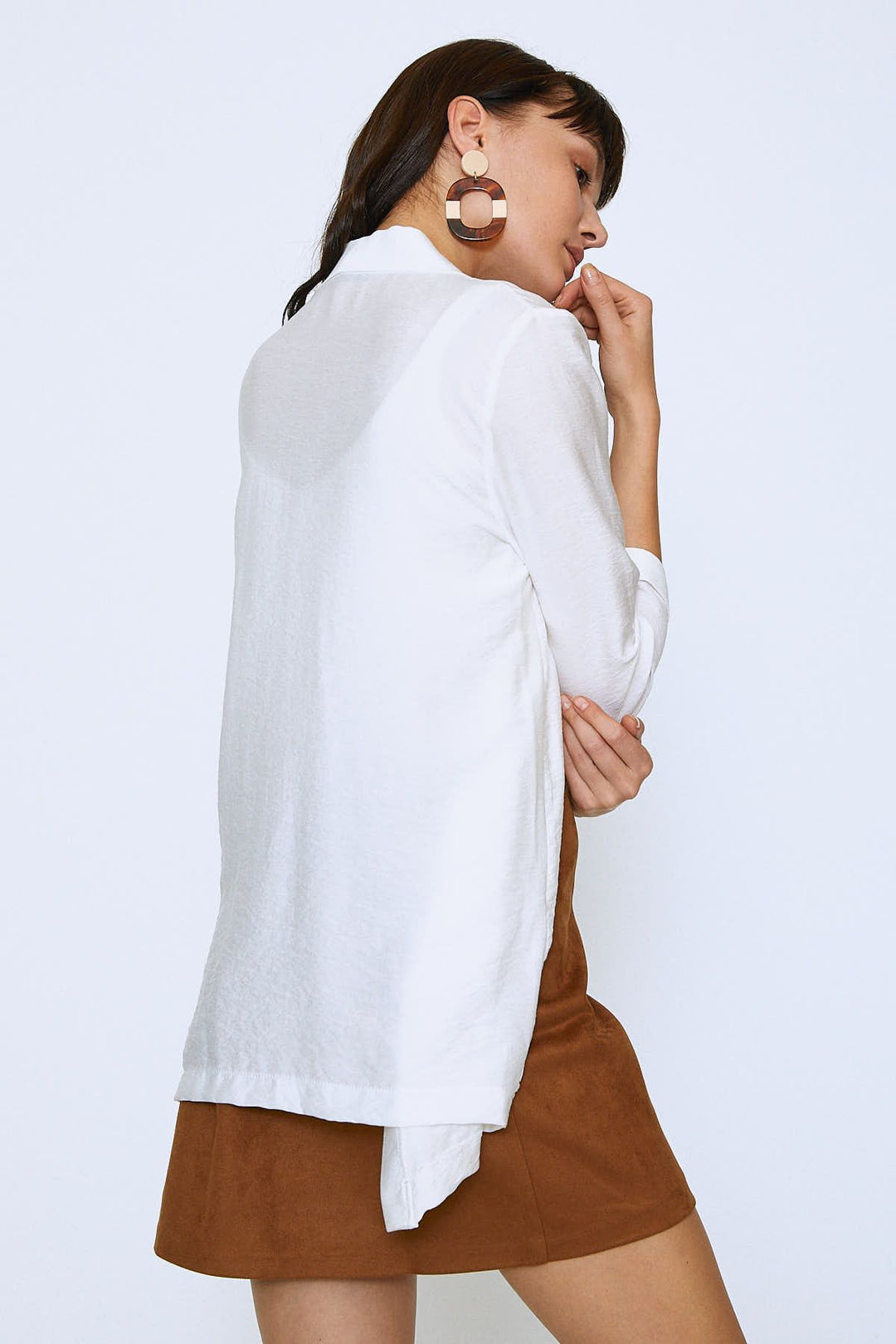 Shawl Collar Jacket Ecru