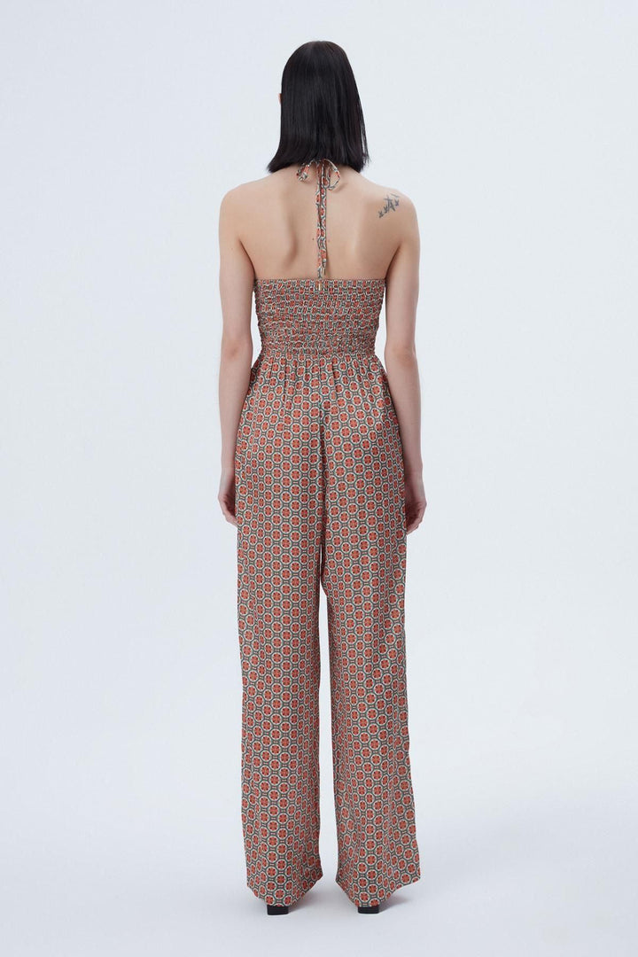 Halterneck Jumpsuit Orange